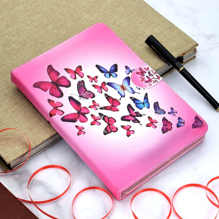 Colored Pattern Drawing Horizontal Flip PU Leather Case with Three-folding Holder for 10 inch Tablet PC(Colorful butterfly) by bashfashion