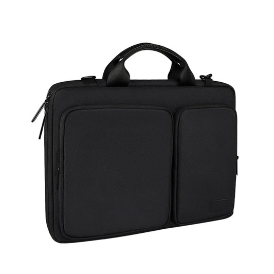 ST11 Polyester Thickened Laptop Bag with Detachable Shoulder Strap, Size:14.1-15.4 inch(Black) by bashfashion