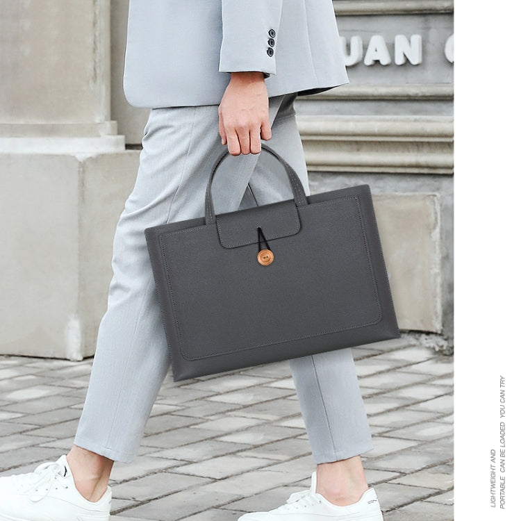 15-16 inch Universal Elastic Thread Button Portable Laptop Inner Bag(Blue) by bashfashion