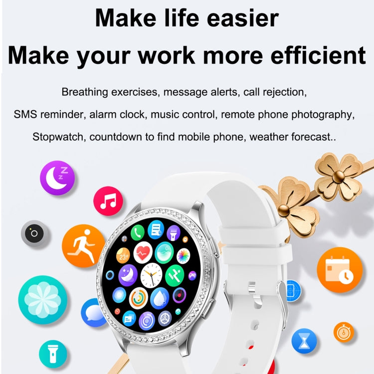 AK53 IP67 BT5.2 1.32inch Smart Watch Support Voice Call / Health Monitoring, Style:Steel Mesh Strap(Silver) by bashfashion