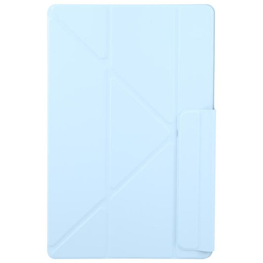 For Samsung Galaxy Tab S10+ / S9 FE+ Fixed Buckle Magnetic Deformation Leather Tablet Case(Ice Blue) by bashfashion