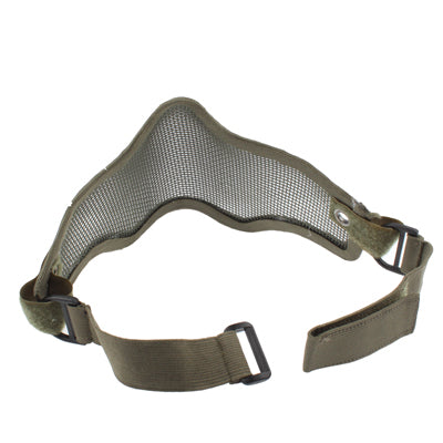 Half Face Net Mesh Style Protection Mask with Elastic Strap(Army Green) by bashfashion