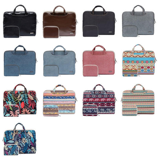 LiSEN LS-116 Simple Laptop Bag Business Laptop Liner Bag, Size: 15.6 inch(Snowflake Nylon Black) by LiSEN