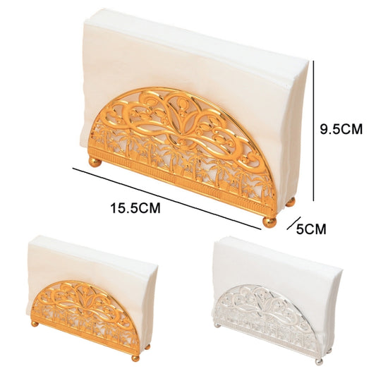 Metal Vintage Upright Dining Table Paper Towel Organizer(Gold) by bashfashion