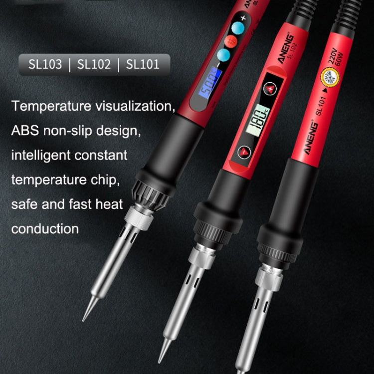 ANENG SL101 24pcs/set Rotary Thermostat Household Constant Temperature Soldering Iron Set 60W Internal Heat Welding Tool Kit(EU Plug) by ANENG