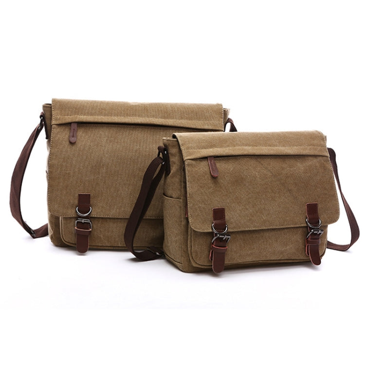 Versatile Canvas Shoulder Messenger Bag Business Computer Bag, Color: Green Medium by bashfashion