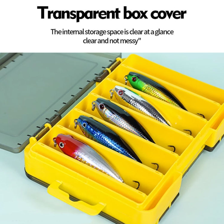 PROBEROS H1000 Double Sided Lure Box Handheld Double Layer Storage Case For Bait Accessories, Style: A Model(Yellow) by PROBEROS