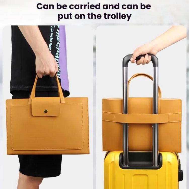 Laptop Computer Handbag For Ipad Macbook Lenovo Huawei Computer Inner Bag Briefcase, Spec: 15/16 inch(Yellow) by bashfashion