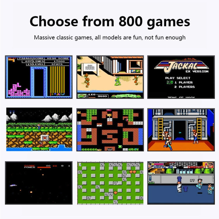 MK800 3.0 inch Macaron Mini Retro Classic Handheld Game Console for Kids Built-in 800 Games, Support AV Output (Grey) by bashfashion