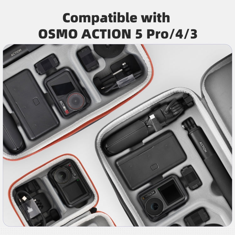 For DJI Osmo Action 5 Pro / 4 / 3 Sunnylife Portable Carrying Case Mini Standard Combo Bag (Black) by Sunnylife