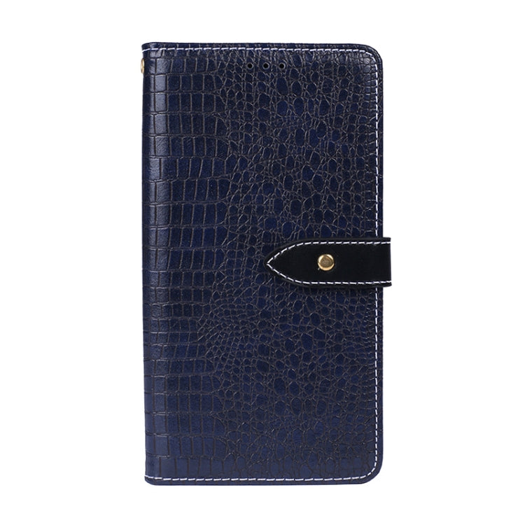 For Alcatel 1 2021 idewei Crocodile Texture Horizontal Flip Leather Case with Holder & Card Slots & Wallet(Dark Blue) by idewei