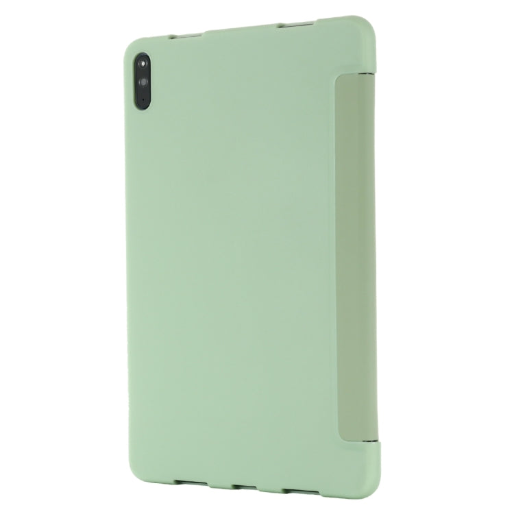 For Huawei MatePad 11 (2021) GEBEI Shockproof Horizontal Flip Leather Case with Three-folding Holder(Green) by GEBEI