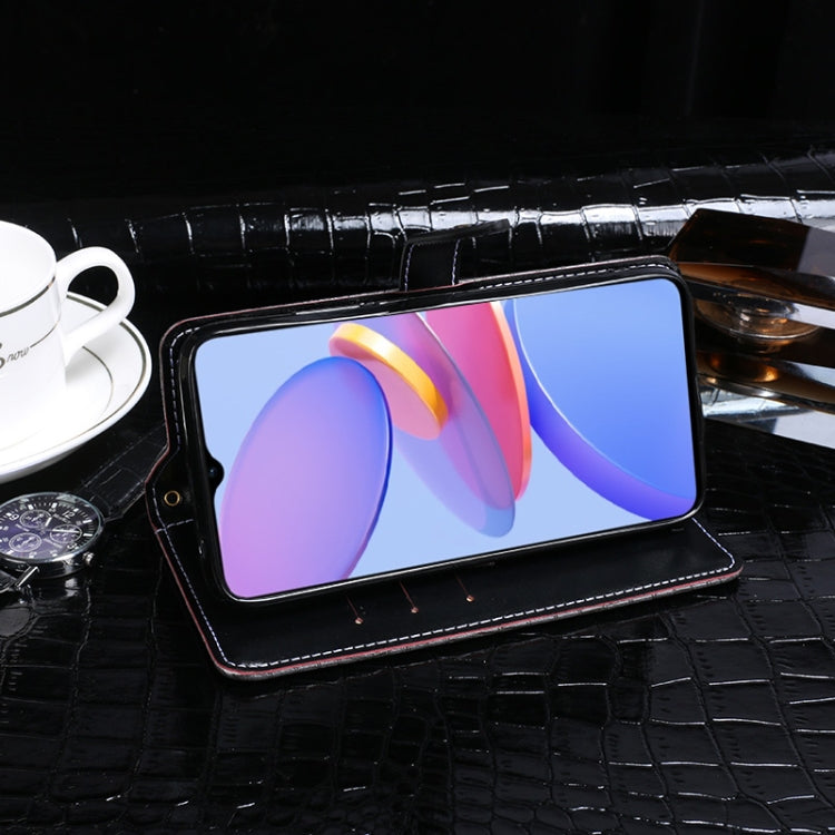 For U-MAGIC 30e idewei Crocodile Texture Horizontal Flip Leather Case with Holder & Card Slots & Wallet(Dark Blue) by idewei