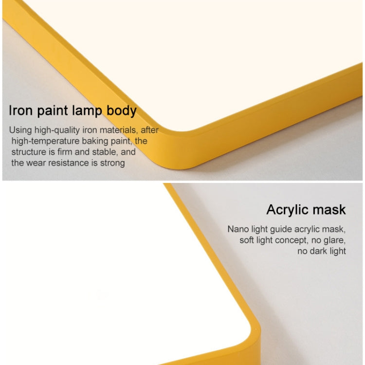 Macaron LED Round Ceiling Lamp, White Light, Size:23cm(Yellow) by bashfashion