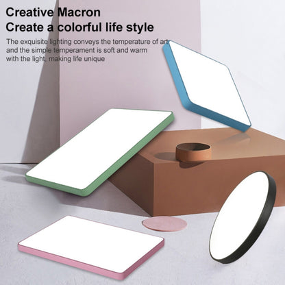 Macaron LED Square Ceiling Lamp, Stepless Dimming, Size:40cm(Yellow) by bashfashion