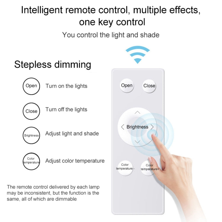 Macaron LED Rectangle Ceiling Lamp, Stepless Dimming, Size:88x62cm(Grey) by bashfashion