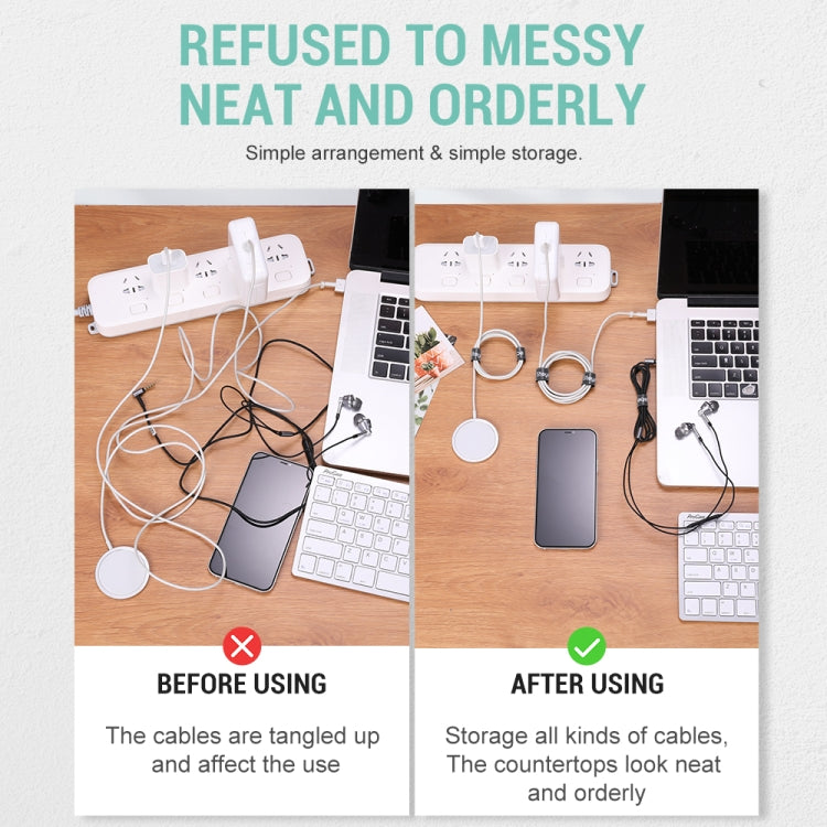 DUX DUICS Stoyobe Circle Hook and Loop Cable Ties, Length: 3m(Black) by DUX DUCIS