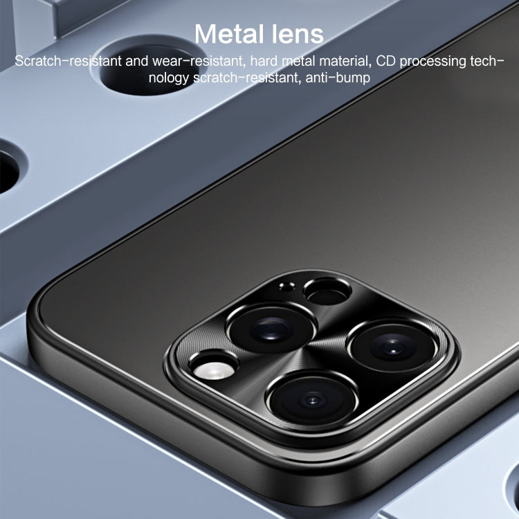 For iPhone 15 R-JUST RJ-61 Electroplating Frosted TPU + PC Phone Case with Holder(Silver) by R-JUST