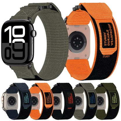 For Apple Watch Series 8 41mm Nylon Hook And Loop Fastener Watch Band(Grey) by bashfashion