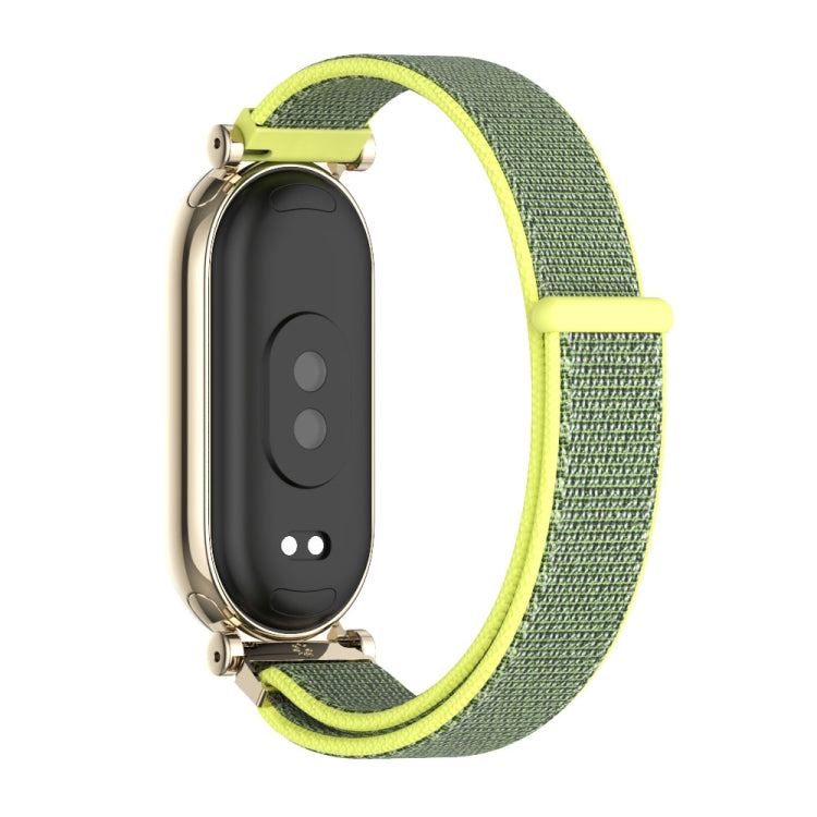 For Xiaomi Smart Band 10 / 9 / 8 Mijobs GT4 Breathable Nylon Loop Watch Band(Bright Yellow Light Gold) by MIJOBS