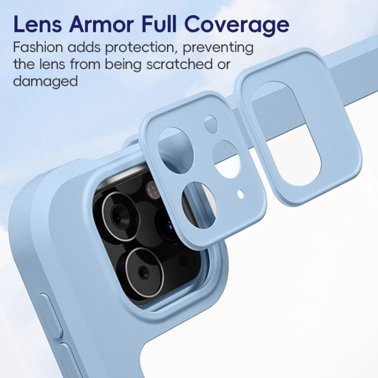 For iPad Air 10.9 2022 / 2020 ZGA Tri-Fold 360 Rotation Smart Leather Tablet Case(Blue) by ZGA