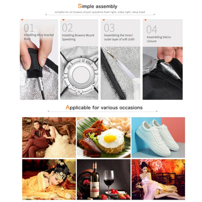 Godox SB-FW Series Bowens Mount Softbox Honeycomb Grid, Size:30 x 120cm by Godox