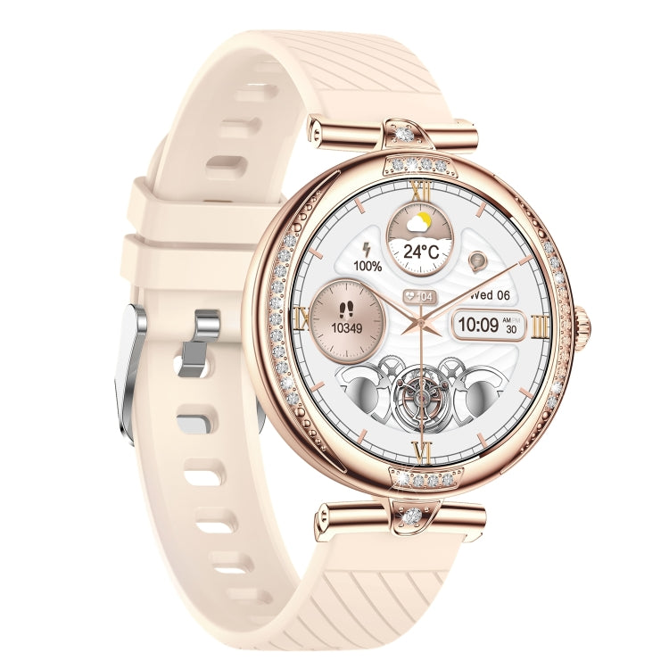 NX17 Pro 1.19 inch AMOLED Screen Silicone Strap Smart Watch, Support Health Monitoring / Bluetooth Call(Gold) by bashfashion