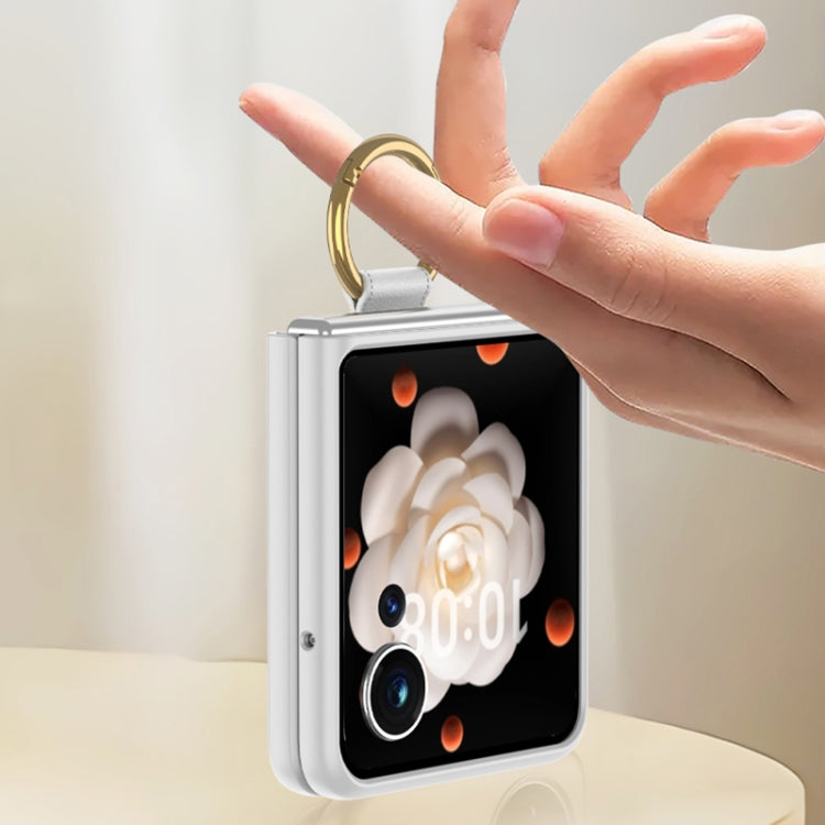 For Honor Magic V Flip GKK Ultra-thin Full Coverage Phone Case with Ring(Pink) by GKK