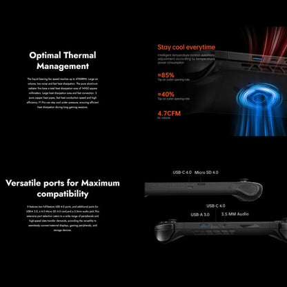 ONE-NETBOOK OneXPlayer F1 Pro 7 inch Handheld Game Console, 32GB+2TB, Windows 11 AMD Ryzen 7 8840U(EU Plug) by ONE-NETBOOK