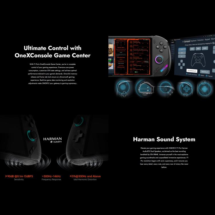 ONE-NETBOOK OneXPlayer F1 Pro 7 inch Handheld Game Console, 64GB+2TB, Windows 11 AMD Ryzen AI 9 HX 370 CPU(UK Plug) by ONE-NETBOOK