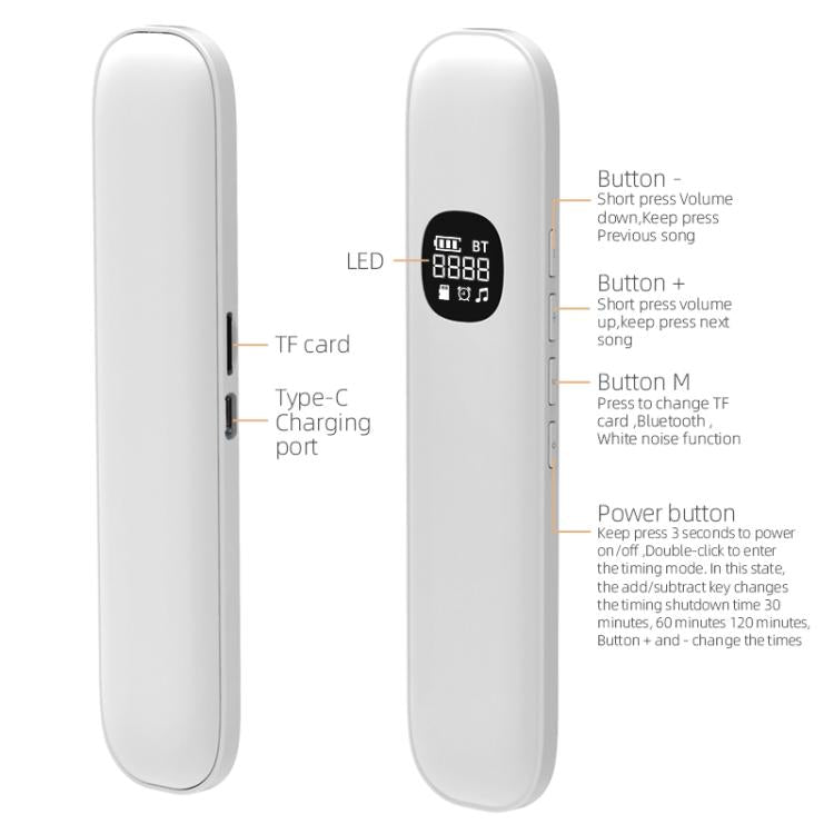 BLD07 Bone Conduction Bluetooth 5.4 Sleep Speaker(Grey) by bashfashion