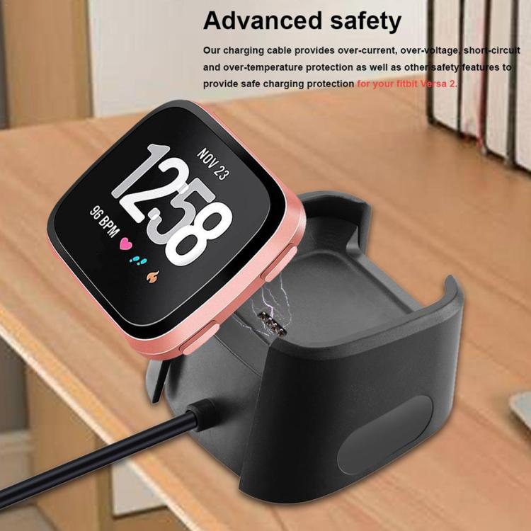 For Fitbit Versa 2 xDfind USB-A Port Watch Charging Dock Base Stand Holder, Length: 1m(Black) by xDfind