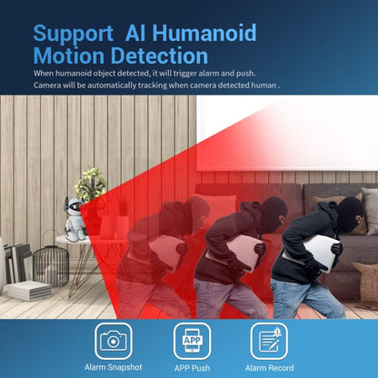 ESCAM PT205 5G WiFi Smart Robot Wireless AI Automatic Tracking Camera, Two Way Audio / Night Nersion, Plug:UK Plug(White) by ESCAM