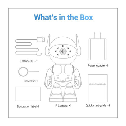 ESCAM PT205 5G WiFi Smart Robot Wireless AI Automatic Tracking Camera, Two Way Audio / Night Nersion, Plug:AU Plug(White) by ESCAM