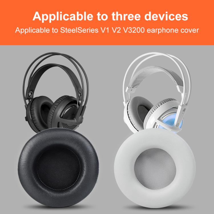 2pcs Self-adhesive Earpads For SteelSeries Siberia V1 / V2 / V3, Material:Football Net(Black) by bashfashion