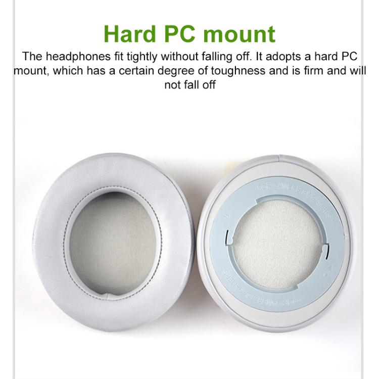 1 Pair Rotating Snap-on Replacement Earpads For Razer Kraken Pro V2, Material:Protein Leather Ice Silk Fabric(Grey) by bashfashion