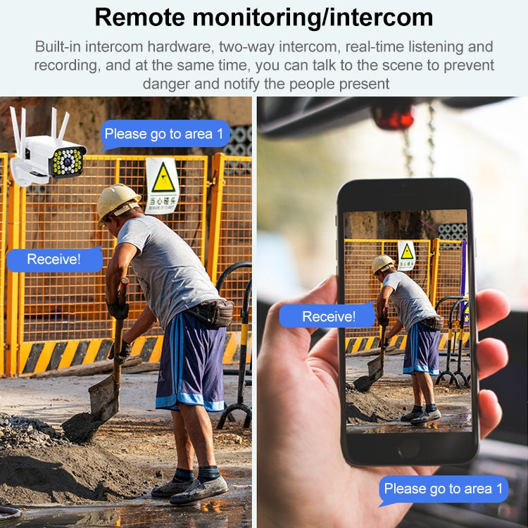 Difang DF-36Q Outdoor HD Surveillance IP Camera, Support Voice Intercom & Night Vision & Human Figure Detection & TF Card, WiFi + HD Fixed Version, US Plug by Difang