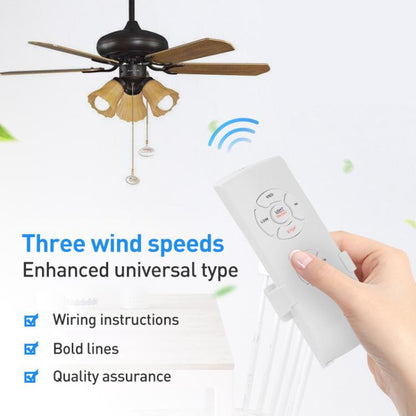 Universal Ceiling Fan Lamp Remote Control Kit 85-265V Timing Wireless Control Switch Adjusted Wind Speed Transmitter Receiver by bashfashion