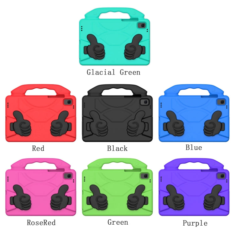 For Samsung Galaxy Tab A8 10.5 2021 X200 / X205 Thumb Bracket EVA Shockproof Tablet Case(Rose Red) by bashfashion