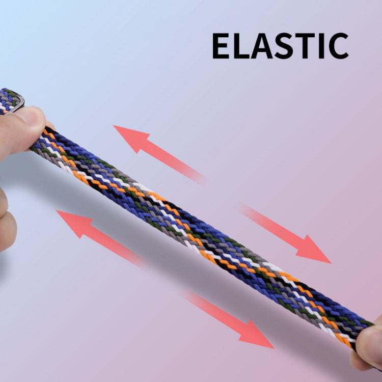 For Xiaomi Mi Band 8 ENKAY Hat-Prince 2 in 1 Set Full Coverage Screen Protector + Elastic Braided Nylon Watch Band(Black White) by ENKAY