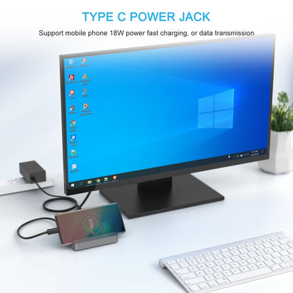 WAVLINK WL-UHP3D01 Portable Type-C Cell Phone Docking Station Multi-Port USB HUB Adapter(EU Plug) by WAVLINK