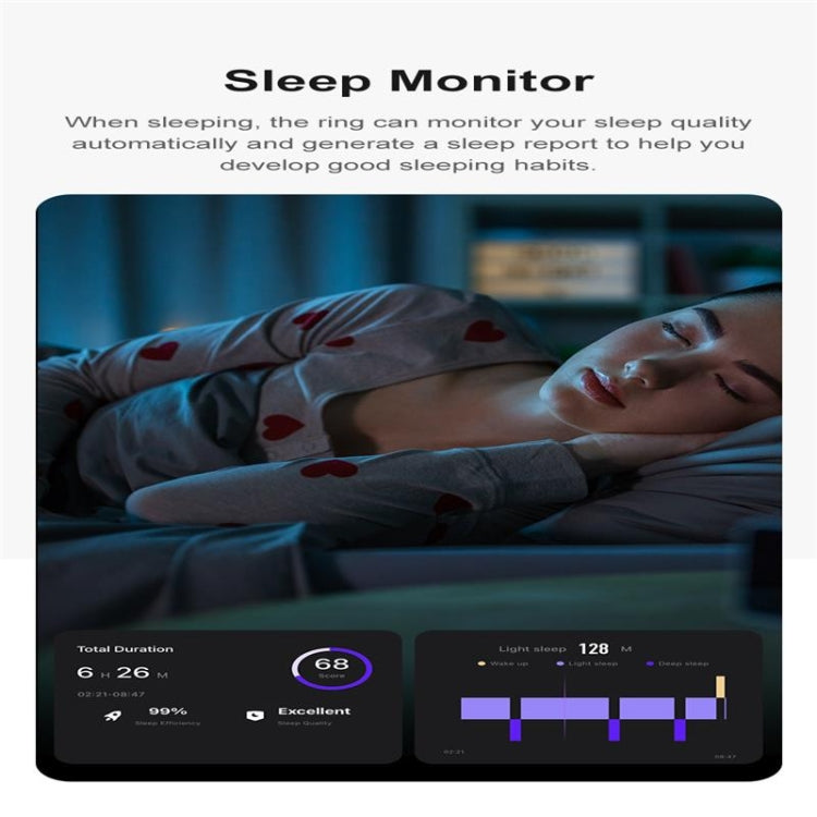 R09 SIZE 10 Smart Ring, Support Heart Rate / Blood Oxygen / Sleep Monitoring / Multiple Sports Modes(Gold) by bashfashion