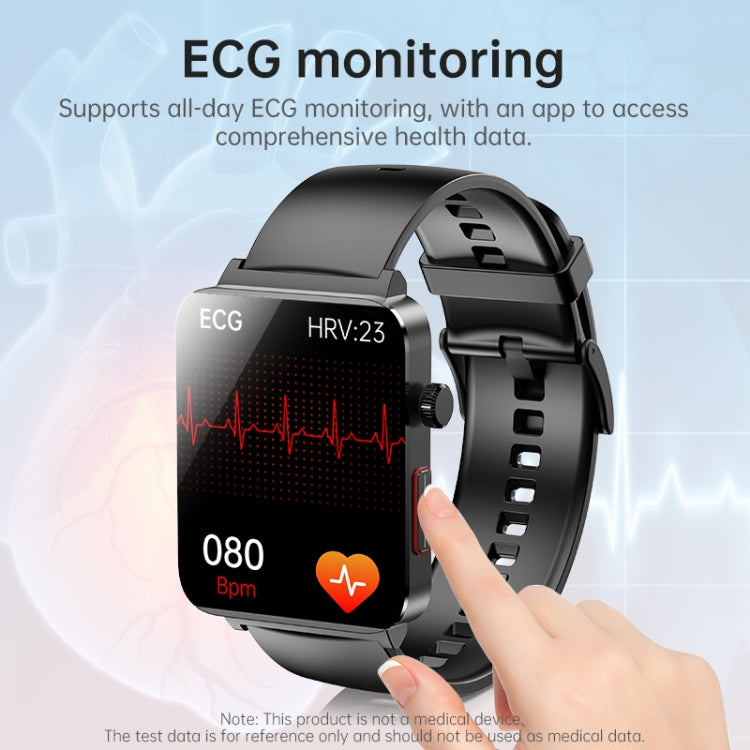 KS03 Pro 1.96 inch Color Screen Smart Watch, Support Bluetooth Call / Health Monitoring(Silver White) by bashfashion