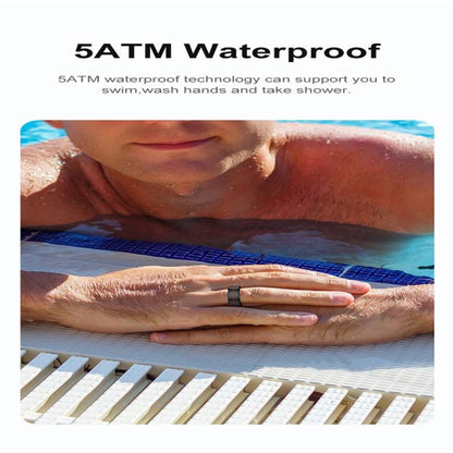 R04 SIZE 8 Smart Ring, Support Heart Rate / Blood Oxygen Monitoring / Sleep / Take Photos(Silver) by bashfashion