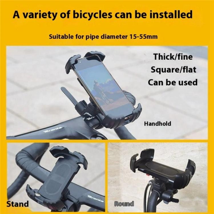 Z012 360 Degree Rotation Motorcycle Bicycle Handlebar Rearview Mirror Phone Mount(Handlebar) by bashfashion