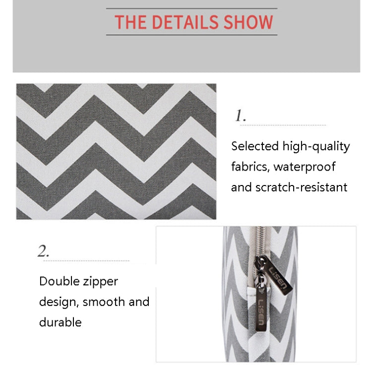 LiSEN LS-525 Wavy Pattern Notebook Liner Bag, Size: 11.6 inches(Light Green) by LiSEN