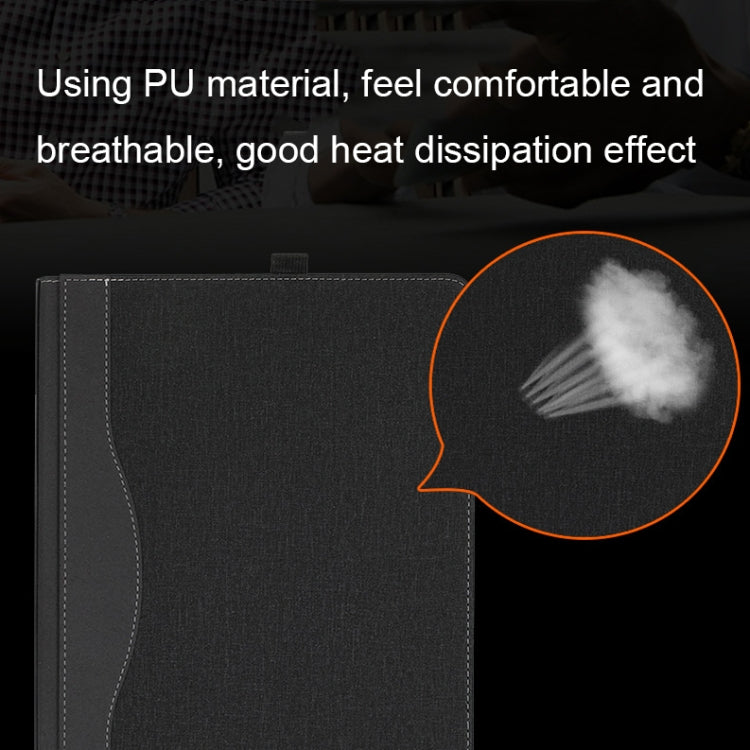 Leather All-inclusive Anti-drop Protective Case For Microsoft Surface Laptop Studio(Cotton Cloth Texture-Light Gray) by bashfashion