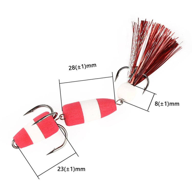 W.P.E PMG-M Foam Hook Soft Worm Bait Three Anchor Hook Fake Lures, Size: M(35) by W.P.E