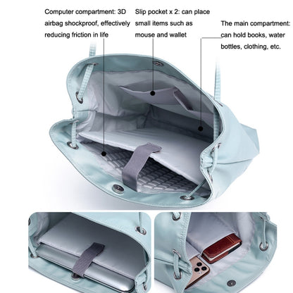 For Apple Macbook Shoulder / Handheld / Messenger Computer Bag, Size: Small(Lake Blue) by bashfashion