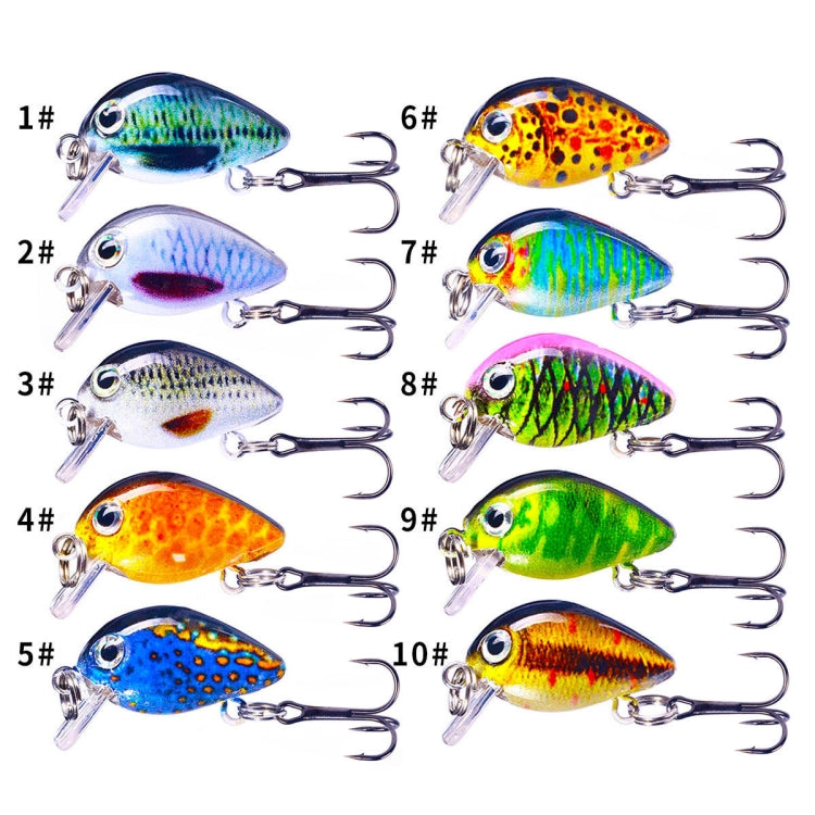 HENGJIA 2.5cm 1.5g Floating Water Little Fat Micro-Object Mini 3D Printing Luya Bait(4) by HENGJIA